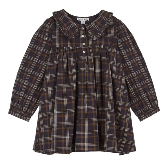 Emile et Ida Other - EMILE ET IDA Plaid Long Sleeve Dress